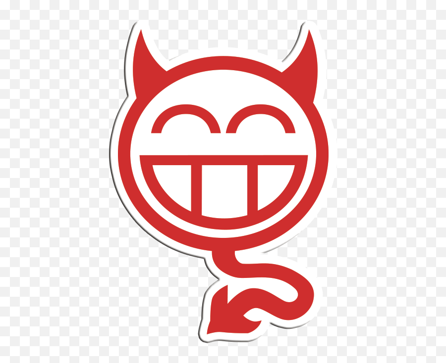 Black And White Devil Emoji - Piston Smiley,Devil Emoji