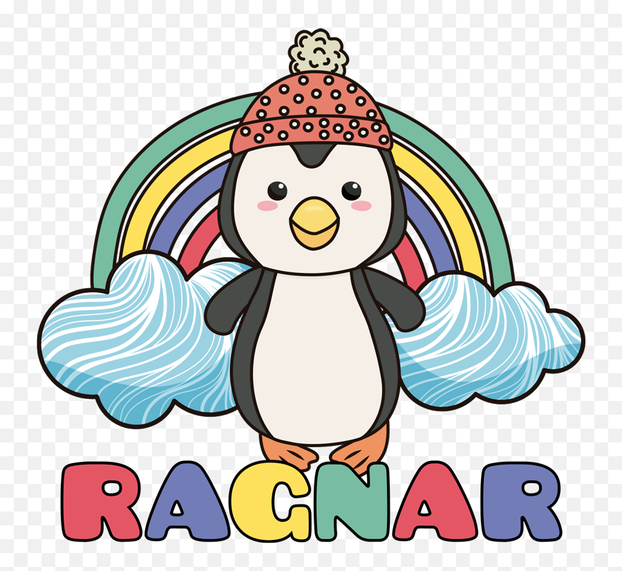 Rainbow Penguin Clouds Personalized - Fictional Character Emoji,Penguin Shirt Emoji