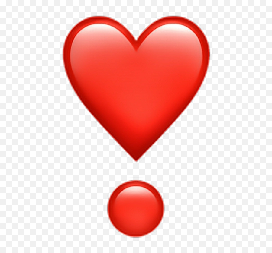 Heart Exclamative Emoji Sticker - Heart With Dot Emoji,Heavy Heart Emoji