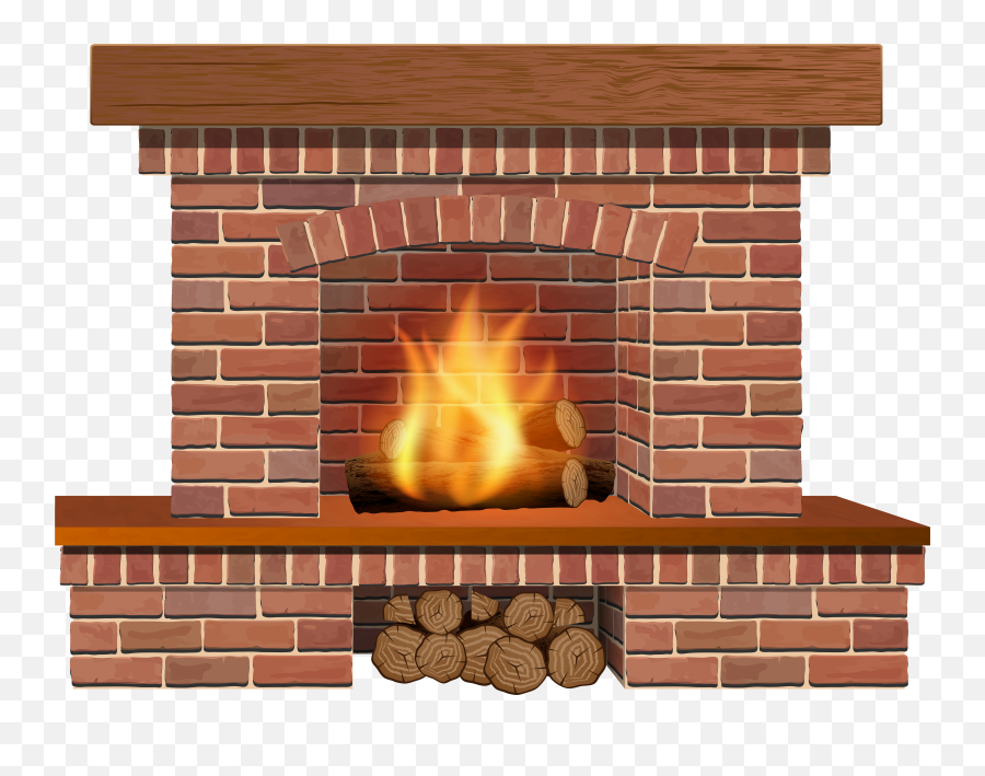 Fire Christmas Fireplace Sticker - Fireplace Clipart Png Emoji,Fireplace Emoji