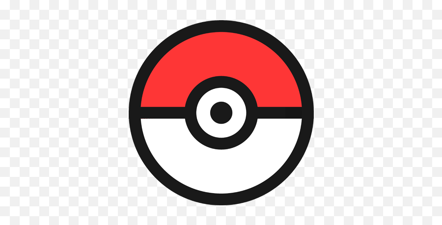 Pokemon Red And White Ball Logo - Pokeball Design Emoji,Pokeball Emoticons Black And White Text