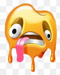 Melting Emoji Sticker - Happy,Melting Emoji