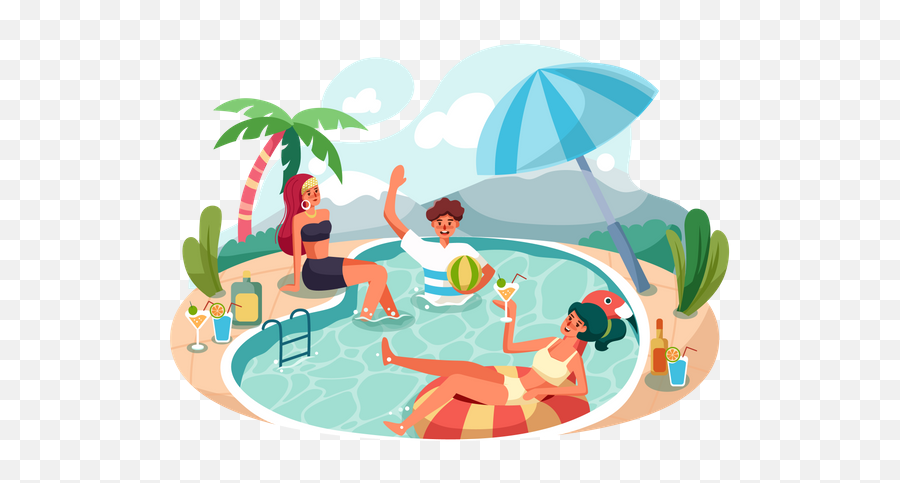 Top 10 Laughing Illustrations - Free U0026 Premium Vectors Outdoor Furniture Emoji,Emoji Pool Party