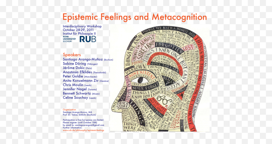 Workshop Epistemic Feelings And Metacognition Santiago - For Adult Emoji,Expressing Emotions Workshop East Coast