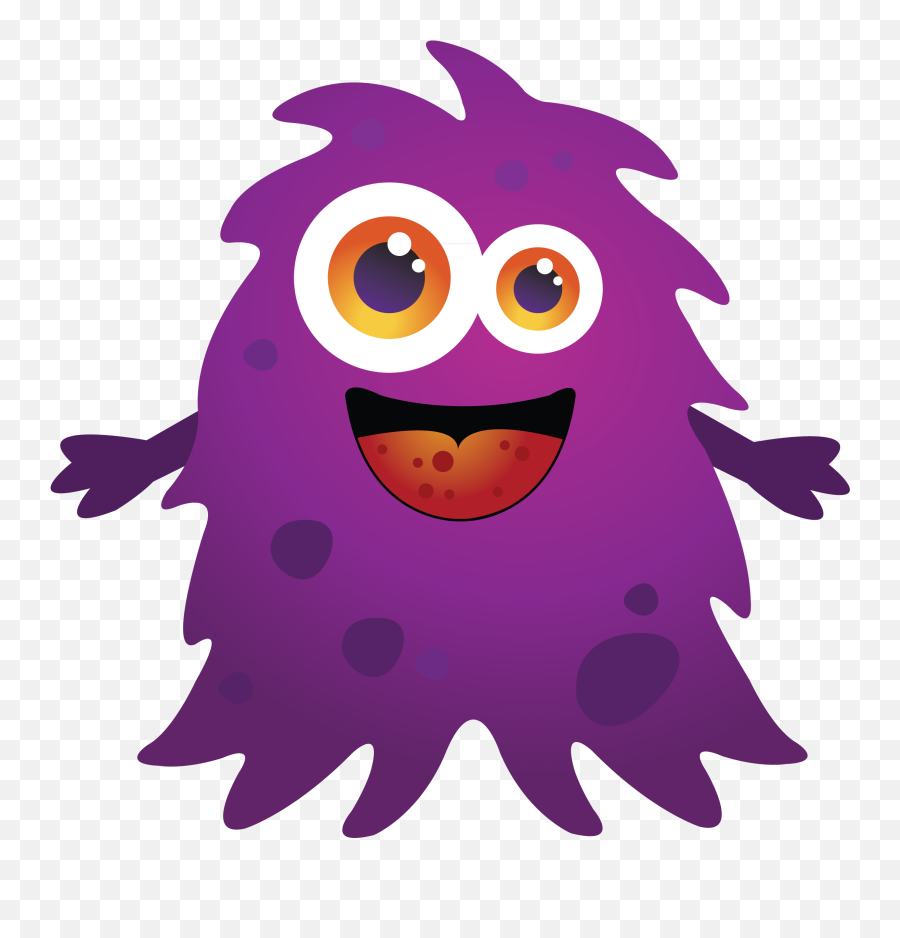 Purple Cartoon Monster Clipart Free - Purple Monster Clipart Emoji,Monster Emoji