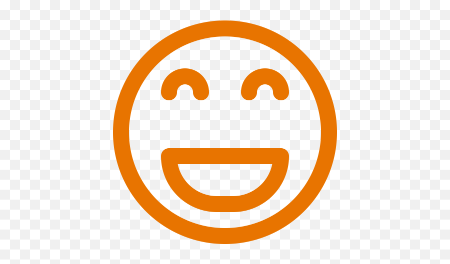Orange Smiley Face Symbol - Visage Rouge Png Emoji,Closed Eyes Emoticon Facebook