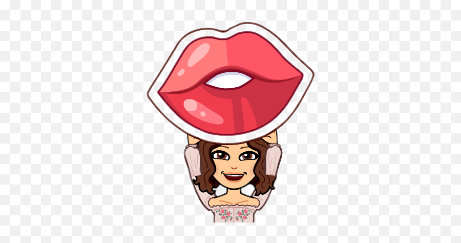Sticker - Kissy Lips Cartoon Png Emoji,Avatar Emoji
