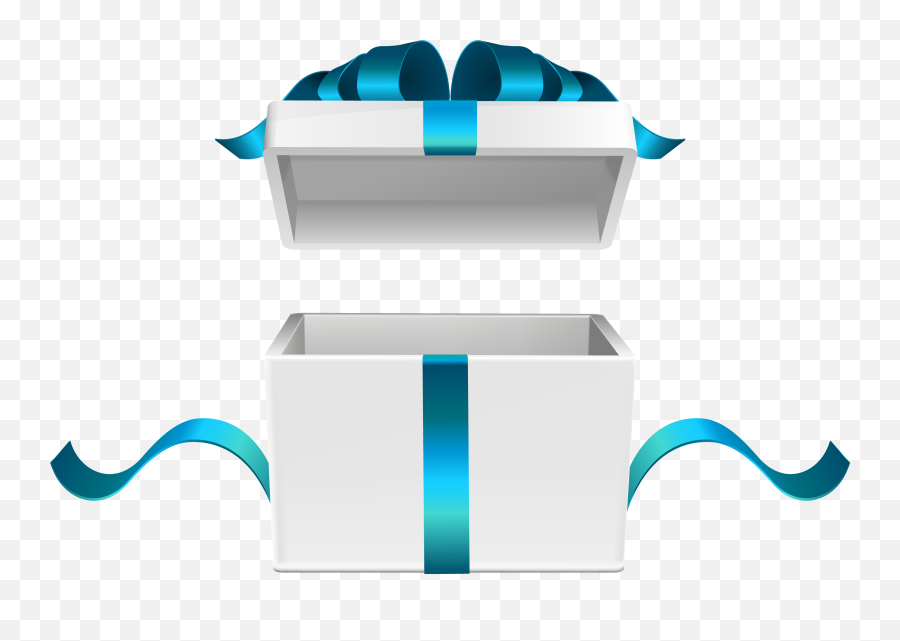 Download Box White Vector Gift Free - Open Gift Box Vector Png Emoji,Blue Box With White Lightning Bolt Emoji