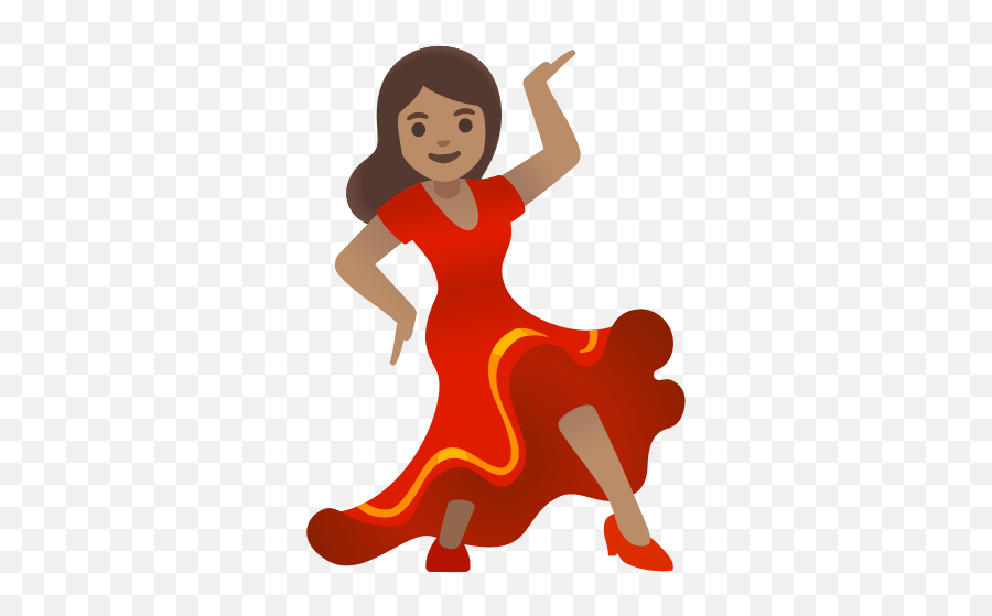 Mulher A Dançar Com Tom De Pele Médio - Dance Emoji,Sapo Emojis Png