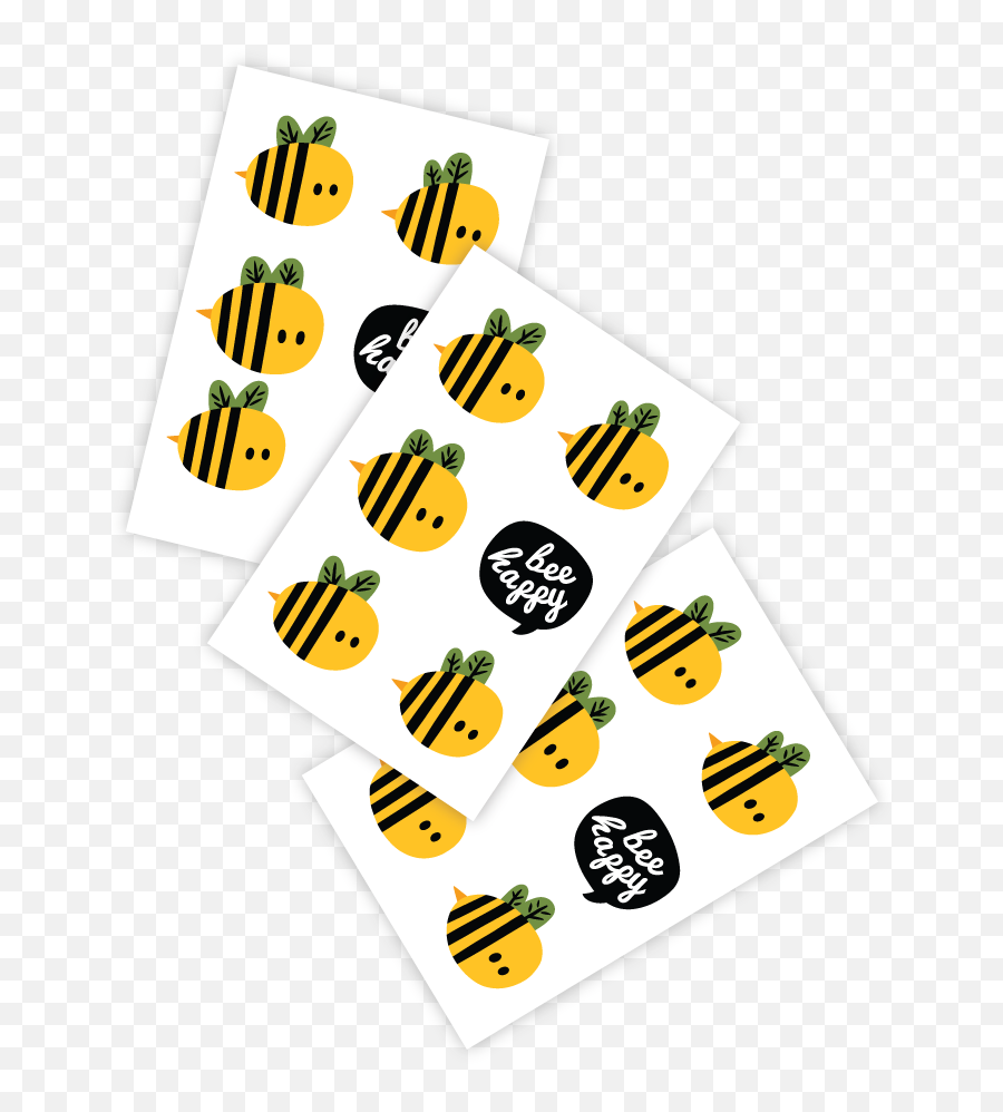 Bee Happy Temporary Tattoos Set Of 3 Tattoo Stickers Of Emoji,What Is Emoji Honey And Face