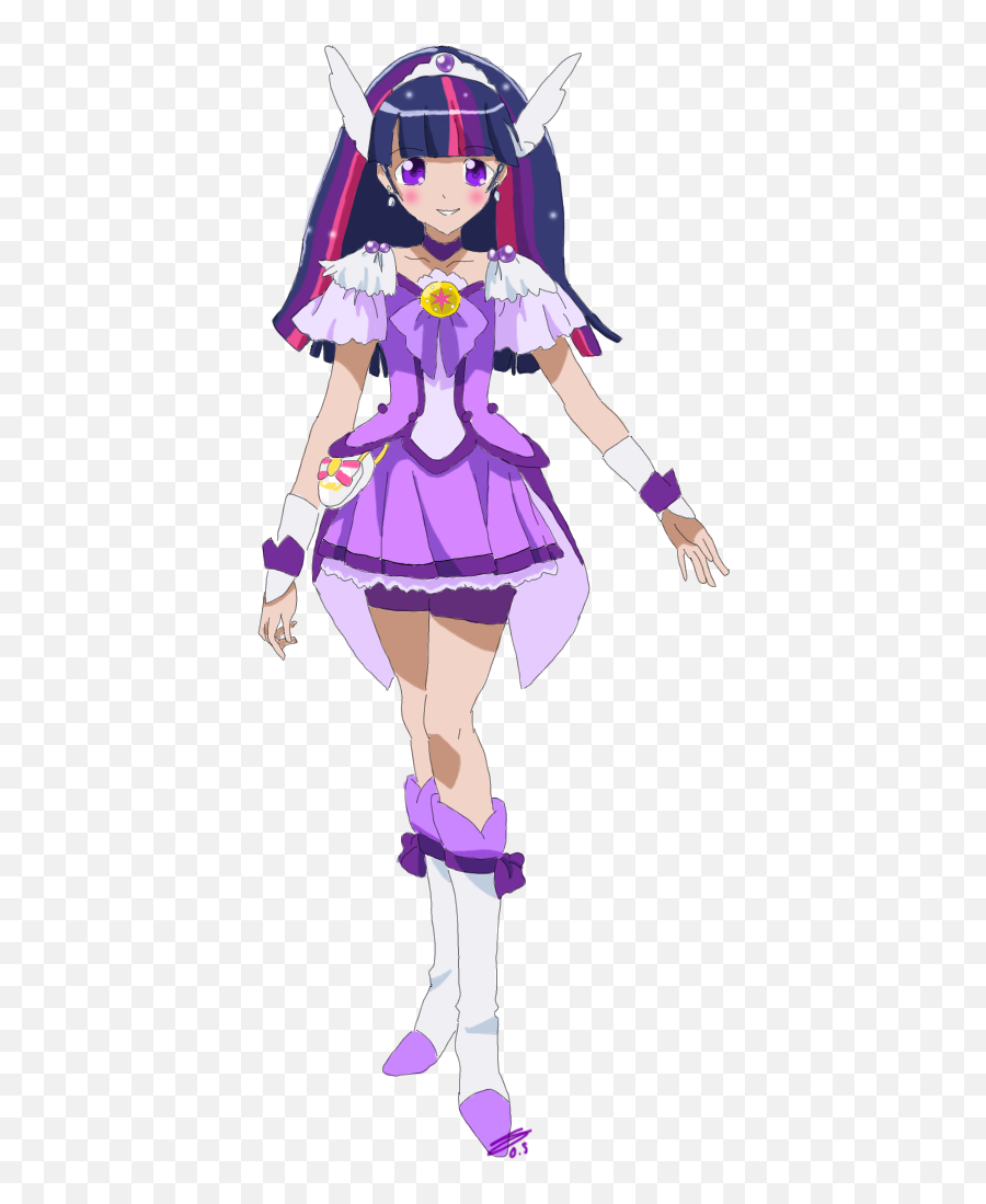 Download Hd Cure Twilight Sparkle By Obscuresaku - Smile Emoji,Smiler Emoji Costume