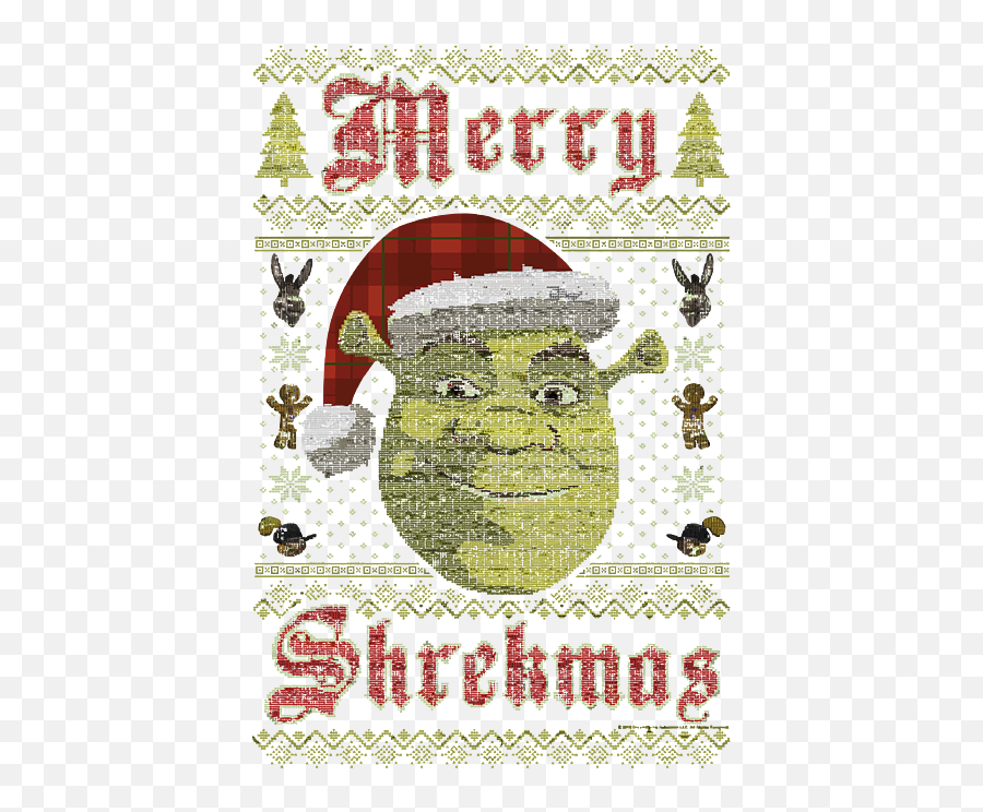Shrek Merry Shrekmas Ugly Sweater Style Christmas Shower Emoji,Iphone Shrek Emoji
