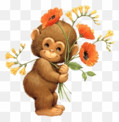 The Most Edited Singes Picsart Emoji,Monkey With Fowers Emojis