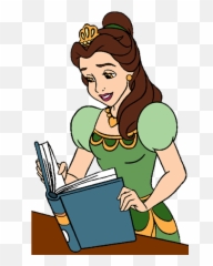 Belle Clipart Wallpaper Disney Belle Wallpaper Disney - Princess Belle Readinf Clipart Emoji,Disney Emoji Wallpaper