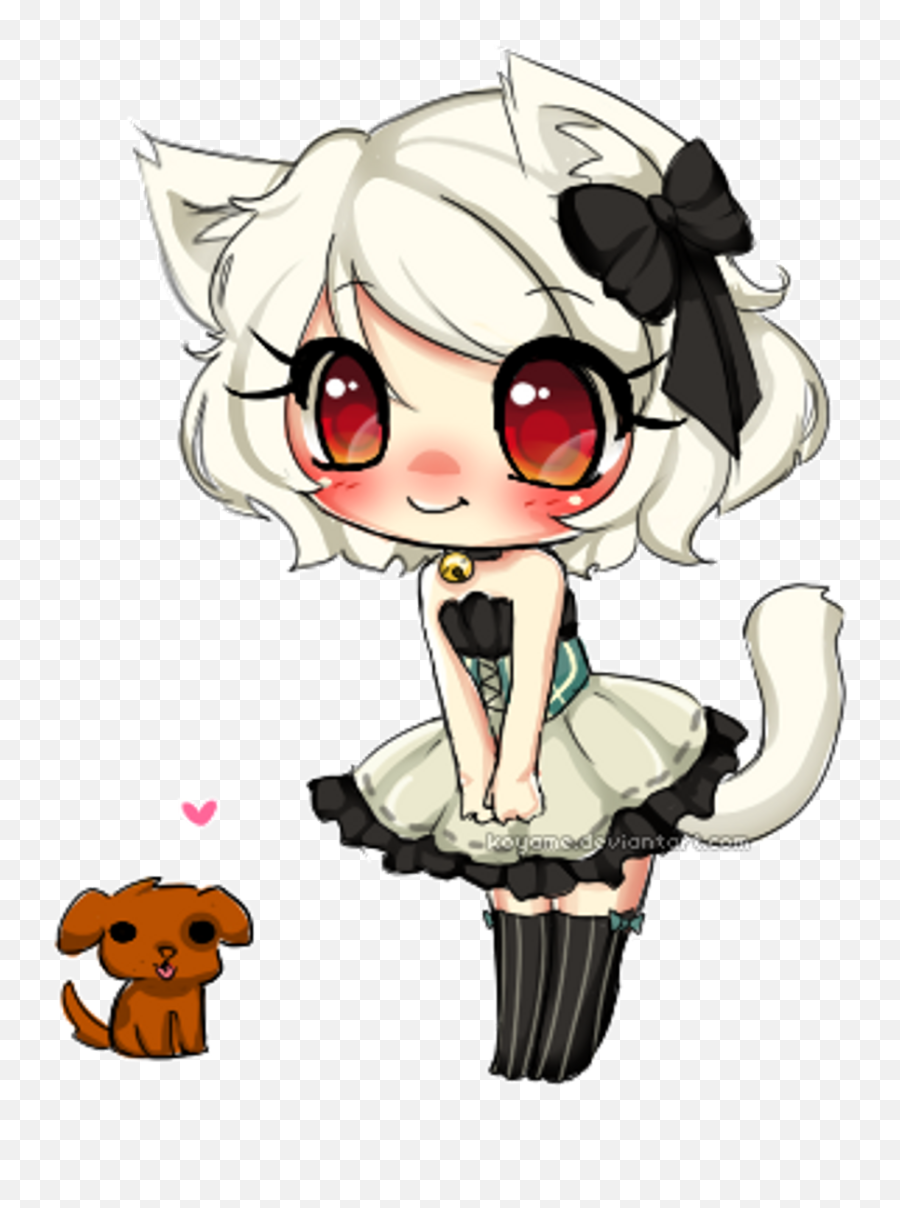 Kawaii Maid Cat Neko Anime Animegirl Animeneko Puppy - Bonequinhas Kawaii Png Emoji,Anime Girl Emotions