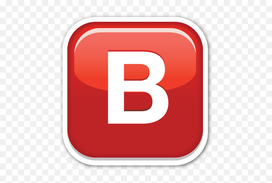 Negative Squared Latin Capital Letter B - Transparent Background B Emoji,B Emoji