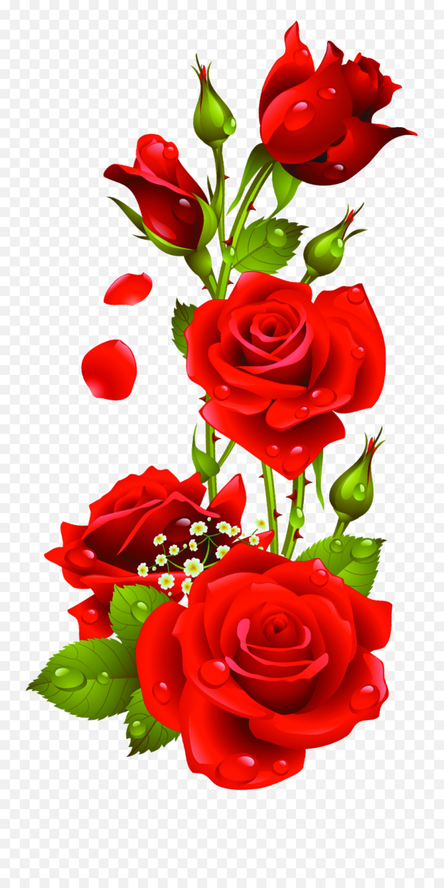 Red Roses Vector Kyrmyzy Gul Png Resimler Png Kyrmyzy Gul - Flower Photo Download Rose Emoji,Flower Emoji Vector