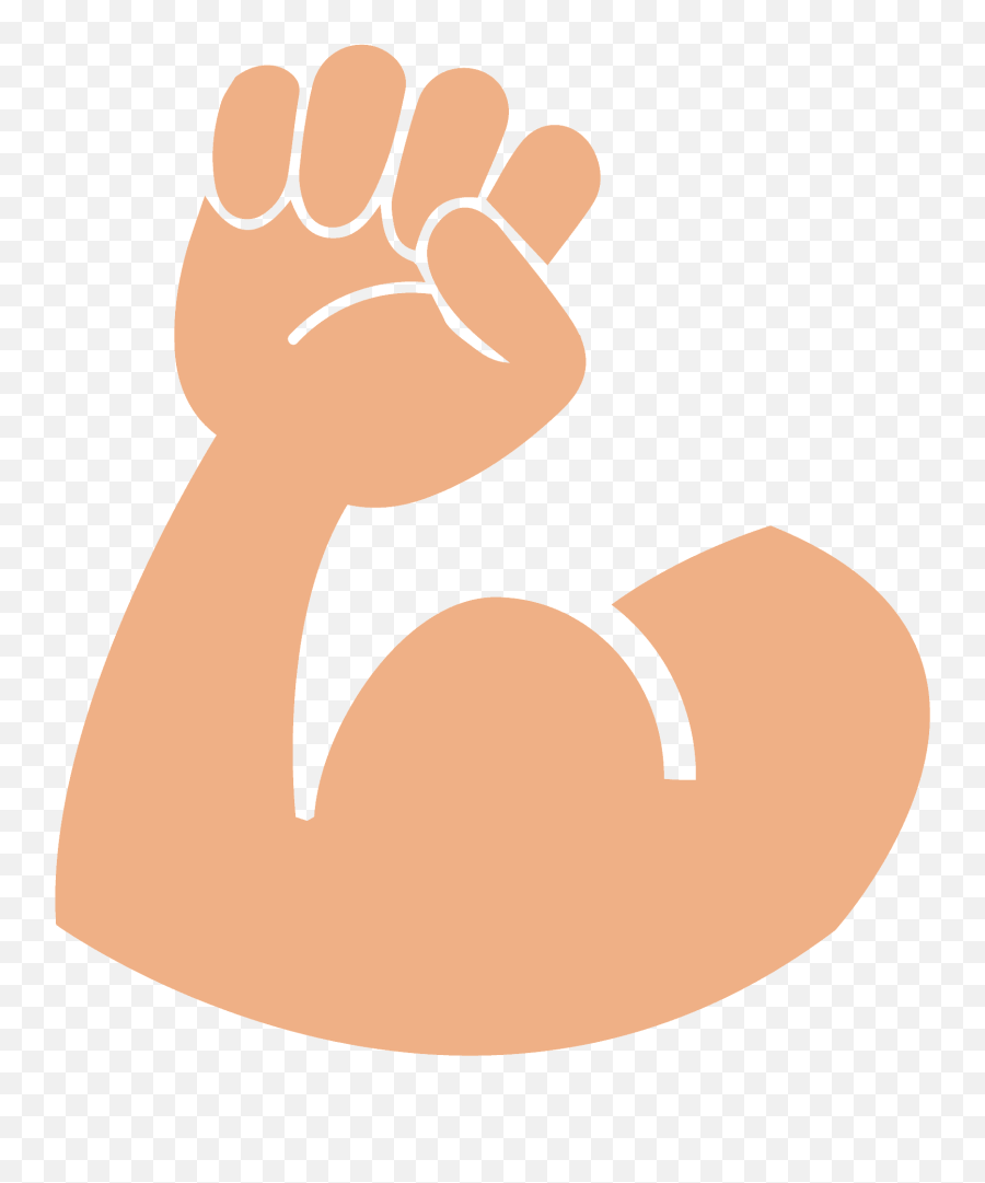 Flexed Biceps Emoji Clipart,Black Flex Emoji