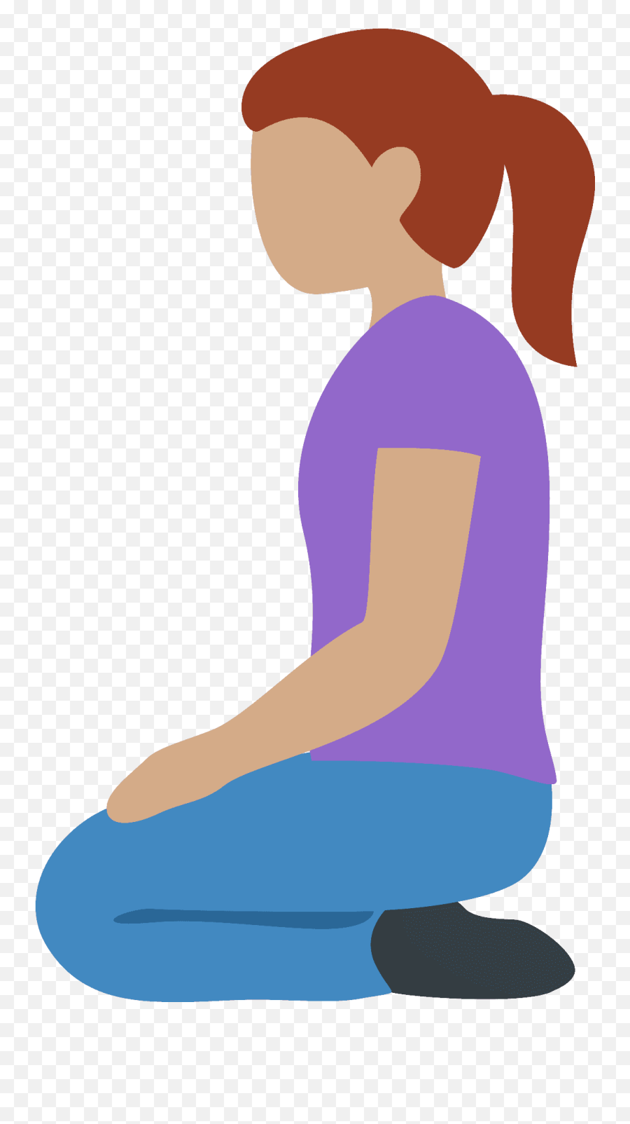 Woman Kneeling Emoji Clipart - For Women,Emoji De Mujer