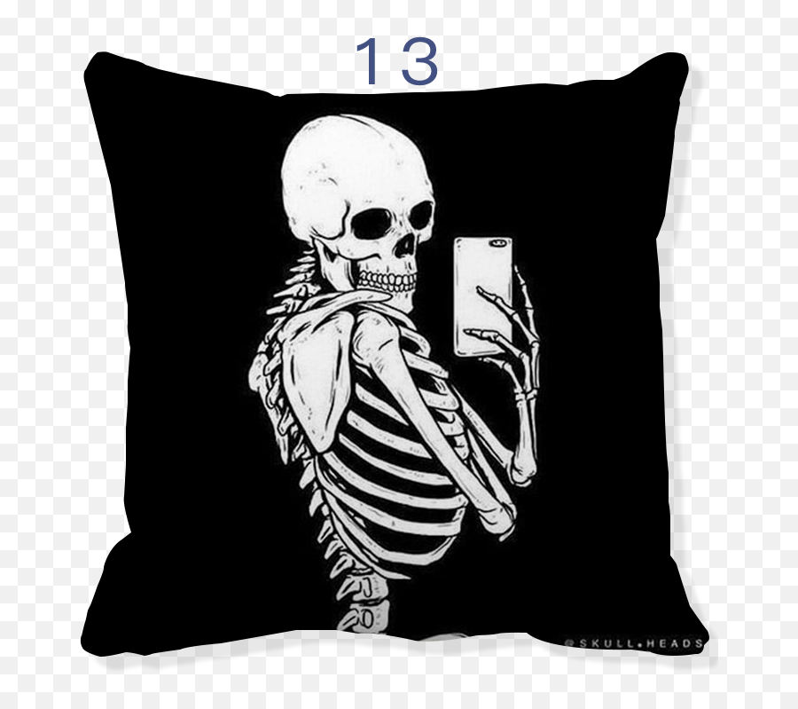 Dc Pillow Cover Happy Halloween Cushion - Aesthetic Skull Emoji,Emoji Pillow Shop
