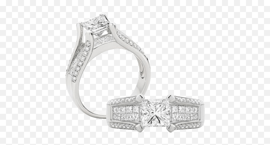 Perfect Princess Cut Engagement Rings - Square Princess Cut Diamond Ring Designs Emoji,Man Engagement Ring Woman Emoji