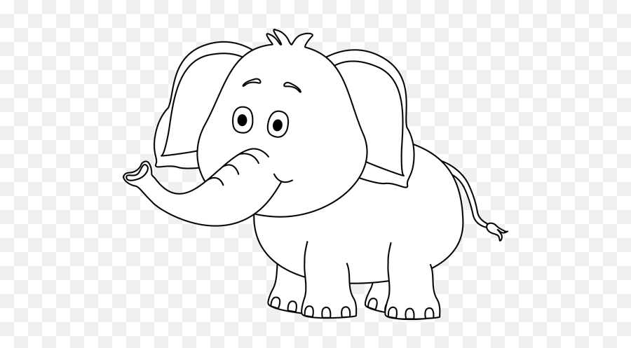 Clipart Black And White Elephant Trunk - Clip Art Library Elephant Graphic Black And White Png Emoji,Elepahnt Model Emotion