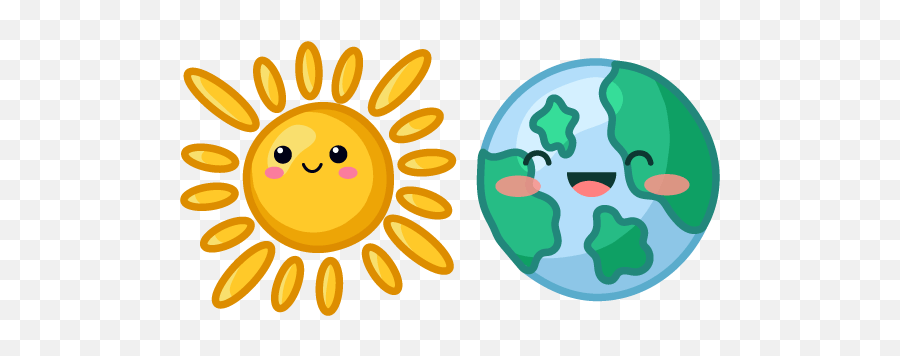 Cute Sun And Earth Sun And Earth Cute Sun Cute Friends - Sun And Earth Friends Emoji,Beaver Rotflmao Emoticon Text