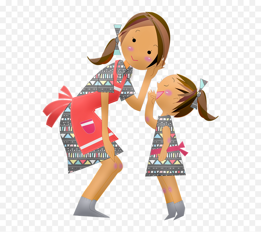 Whisper Little Girl And Mother Mom Mom - Imagenes De Una Mamá E Hija Emoji,Daughter Protecting Mom's Emotions