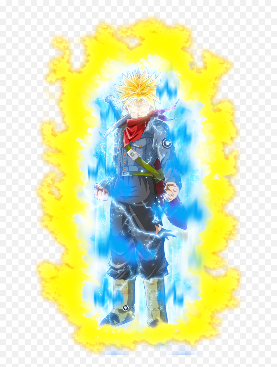 Future Trunks Vs Ssj4 Goku - Super Saiyan Rage Trunks Gt Emoji,Dbz Goku Emoticon Spirit Bomb