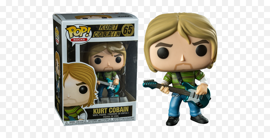 Funko Pop Rocks Kurt Cobain - Figurine Pop Kurt Cobain Emoji,Bride Boy Pop Pop Emoji Pop