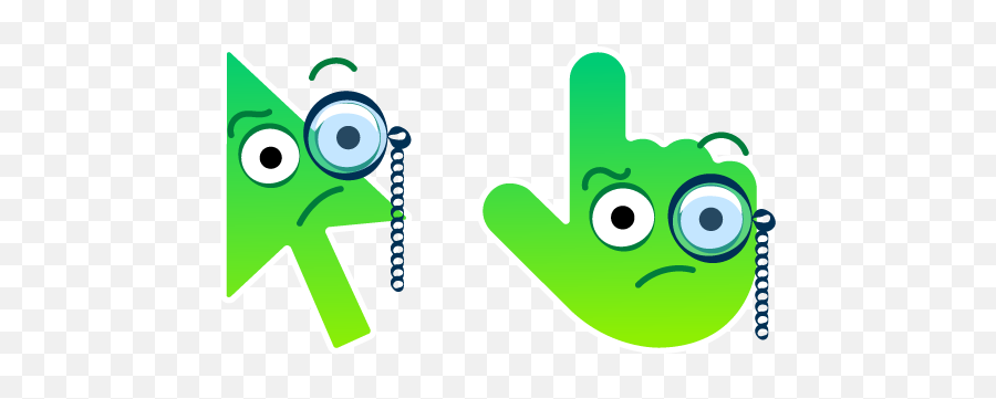 Cursoji - Dot Emoji,Emoticon With Monocle