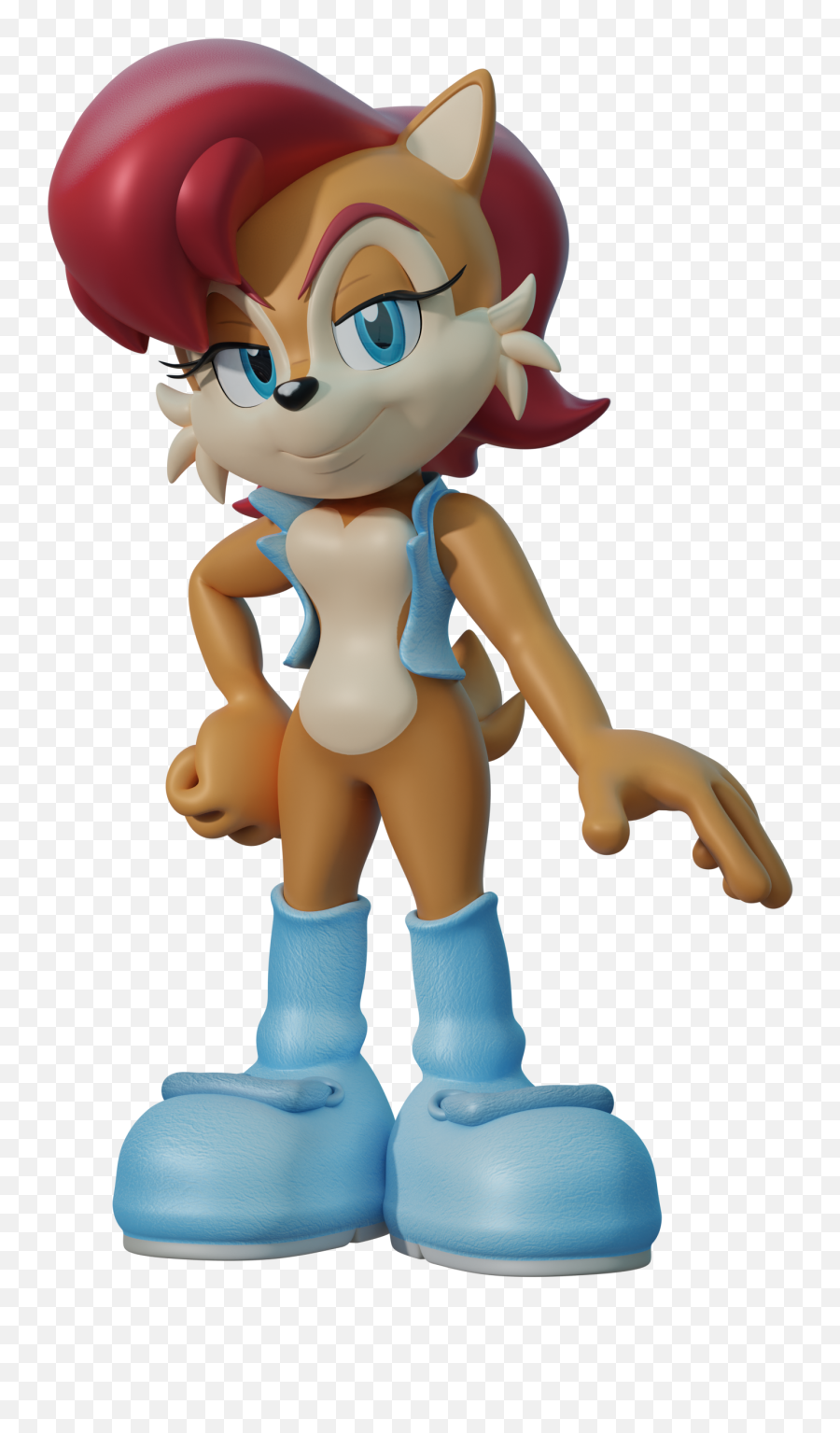 Sally Render Model By Jc Thornton Sonicthehedgehog - Fictional Character Emoji,Sonic The Hedgehog Emotions