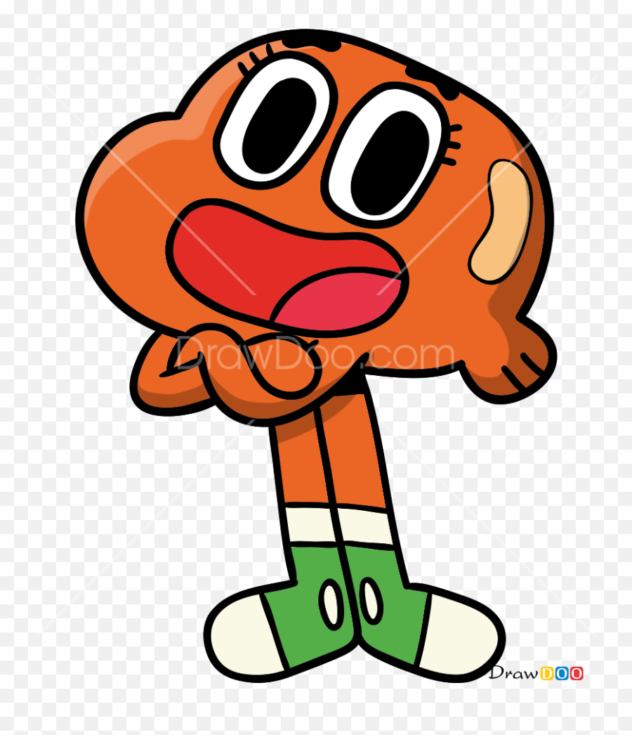 How To Draw Darwin Gumball - Darwin The Amazing World Of Gumball Emoji,The Amazing World Of Gumball Gumball Showing His Emotions Episode