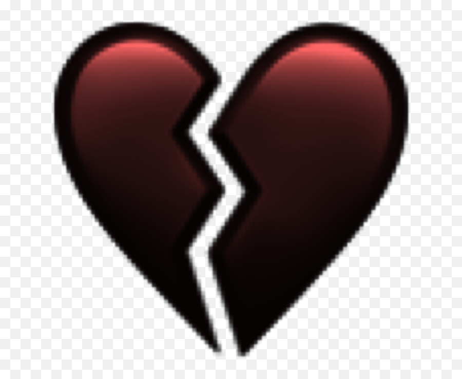 Black Red Emoji Broken Heart Broken Sticker By - Girly,Color Red Emoji