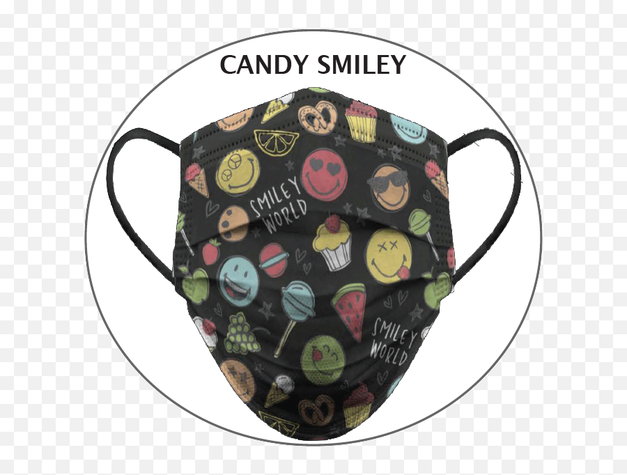 Smiley World Biomsk 10 Day Reusable Face Mask - Kids Girly Emoji,Miley Emoticon