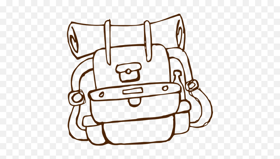 Hand Drawn Camping Backpack Icon - Transparent Png U0026 Svg Camping Backpack Drawing Emoji,Backpack Emoji Png