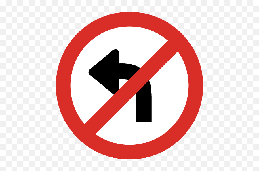 No Left Turn Sign Icon Png And Svg Vector Free Download Emoji,No Sign Emoticon