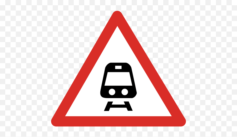 Tram Crossing Ahead Sign Icon Png And Svg Vector Free Download Emoji,Railroad Crossing Emoticon