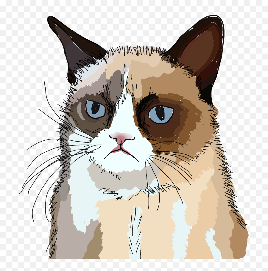 Grumpy Cat Sticker By Creepy Esther - Soft Emoji,Grumpy Cat Emoji