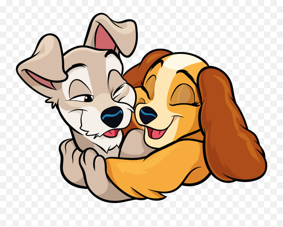 Vinyl Adhesive Nursery Room Home Art Lady And Tramp Photo Op Decor Lady And The Tramp Cartoon Movie Design Wall Decoration - 20 X 20 Kids Bedroom Emoji,Steam Catpaw Emoticon
