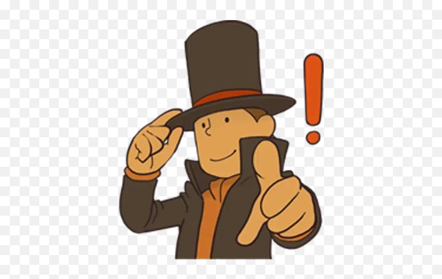 Professor Layton 1 Sticker Pack - Stickers Cloud Emoji,Professor Emojis