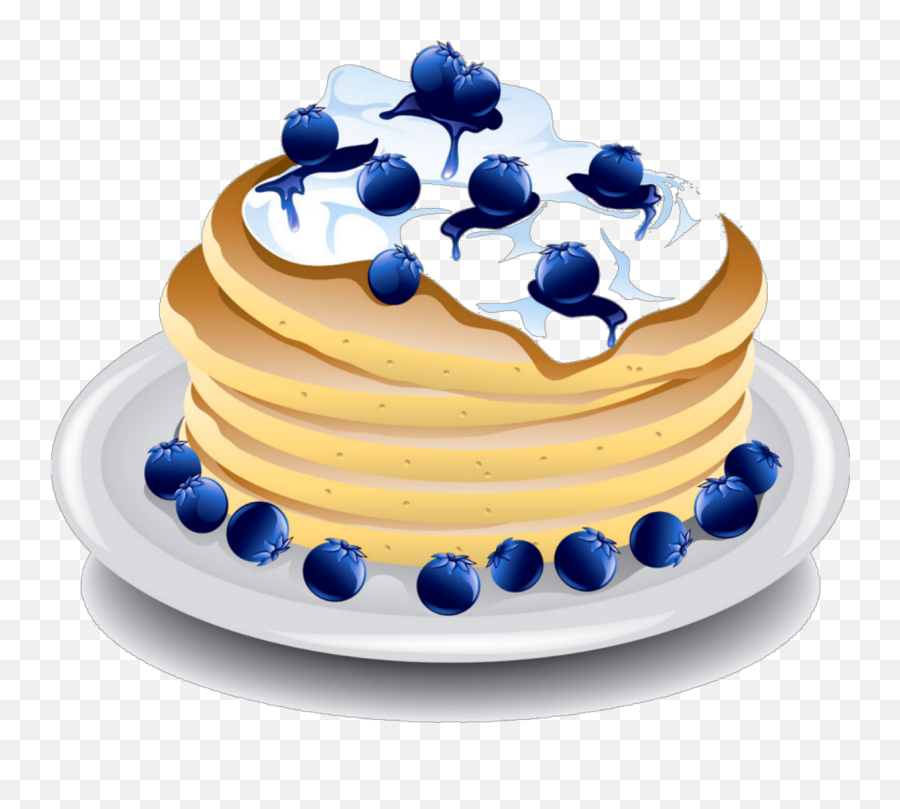 Transparent Pancakes Blueberry - Blueberry Pancake Clipart Pancake Clipart Emoji,Custard Emoji