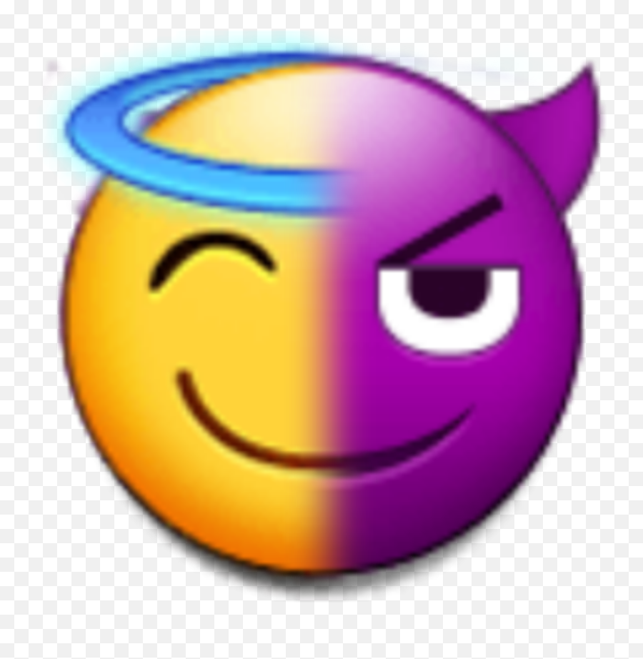 Emoji Create Change Evil Angel Sticker - Happy,Evil Grin Emoji