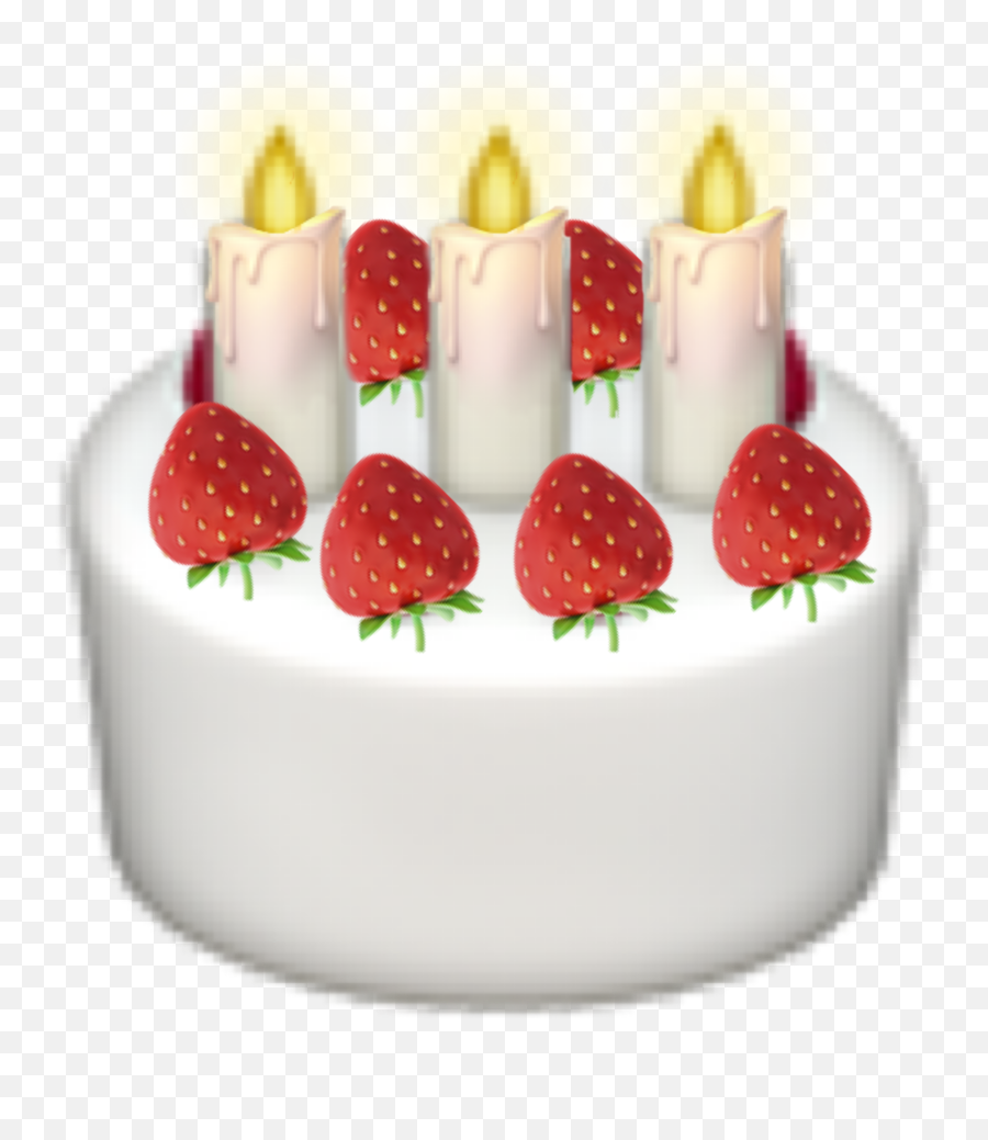 Cake Emoji Strawberries Sticker - Birthday Cake Emoji Transparent Png,Emoji Cake Videos