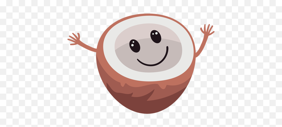 Cute Coconut Character - Transparent Png U0026 Svg Vector File Cute Coconut Logo Png Emoji,Palm Tree Emoticon