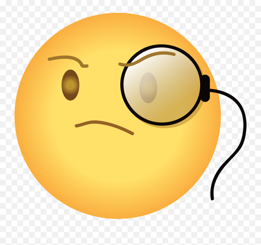 Free Photo Yellow Monocle Emoji Snooty - Monocle Emote,Monocle Emoji