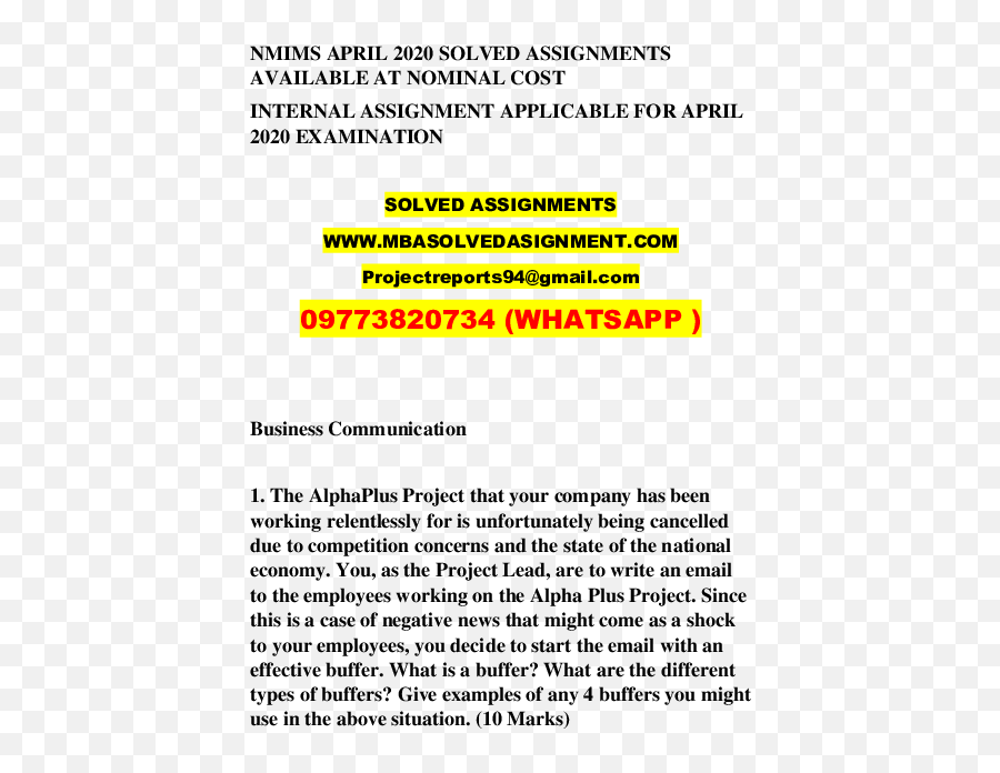 Doc Nmims Solved Assignments April Project Report - Horizontal Emoji,Pure Emotion Chocolate Surat