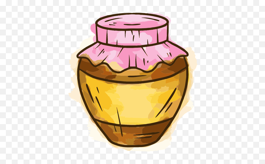 Honey In Jar Watercolor Ad Honey Watercolor Jar - Pote De Mel Aquarela Png Emoji,Mars Rover Emoji