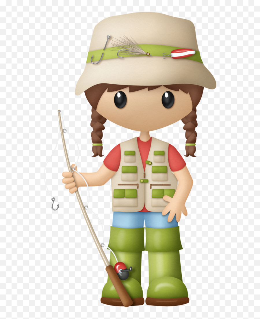 Girl Clipart Fishing Girl Fishing - Girl Fishing Jpg Cartoon Emoji,Emotion Fisherman