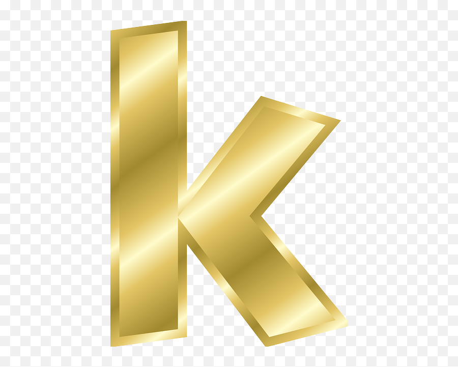 K Harf Turing Sticker - Alphabet In Gold K Emoji,Harf Emoji